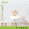 Lámpara de mesa LED con sensor táctil de dormitorio blanco con 2 puertos USB Lámpara de noche elegante